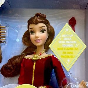 Disney Bell Light-Up Red Dress with hair accessories.
